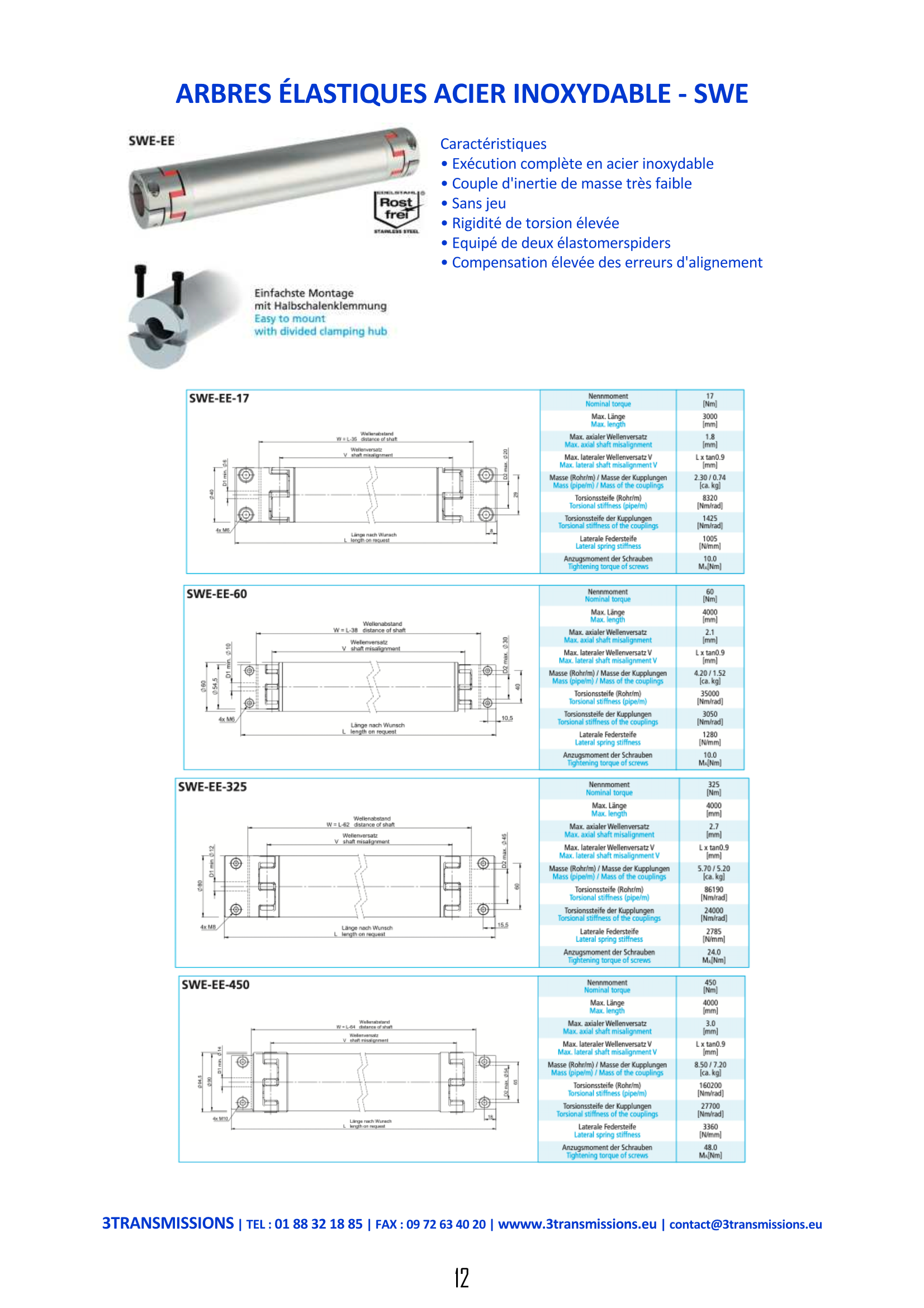 Page12 : Accouplement élastique inox — Accouplement