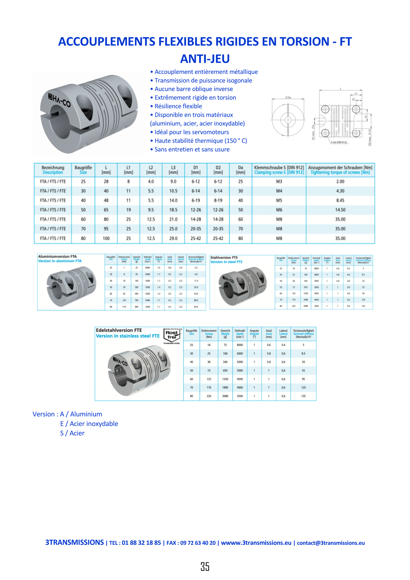 Page35 : Accouplement flexible sans jeu — Accouplement