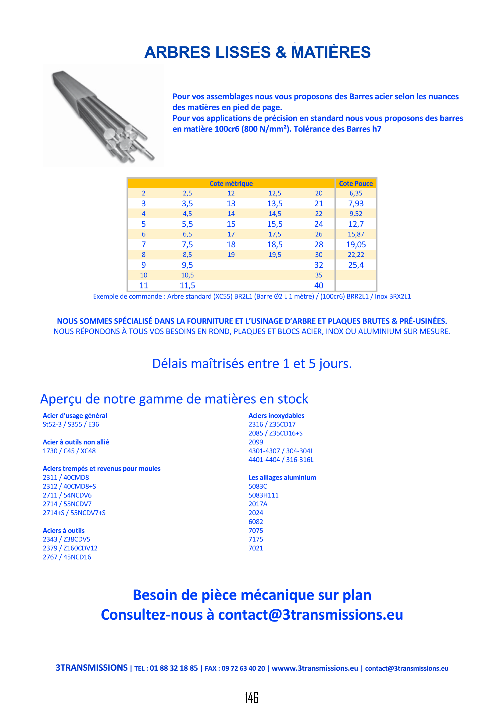 Page146 : Arbre acier rectifié — Composant