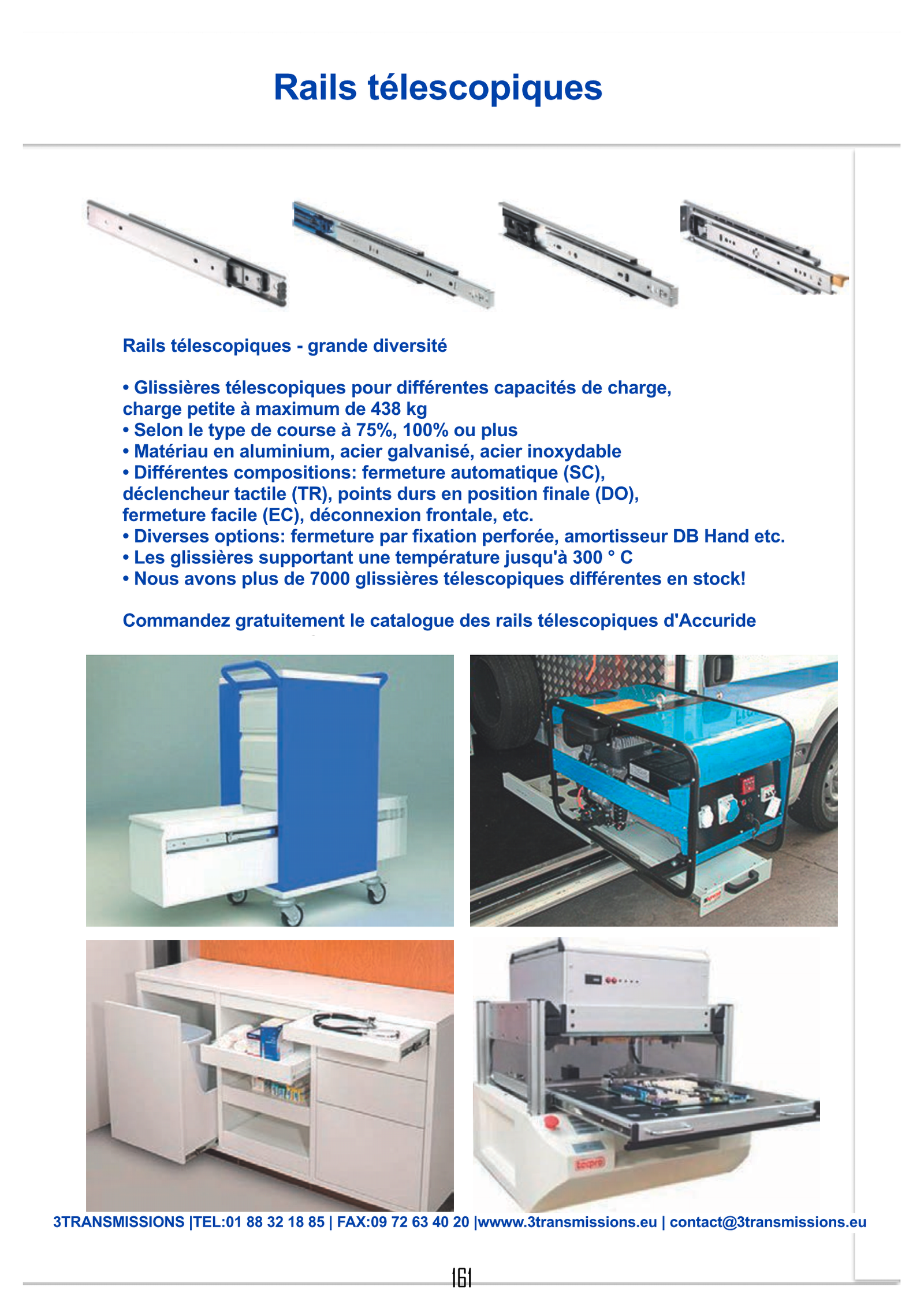 Page161 : Glissière à billes coulissante ACCURIDE ® — Glissière / Tendeur