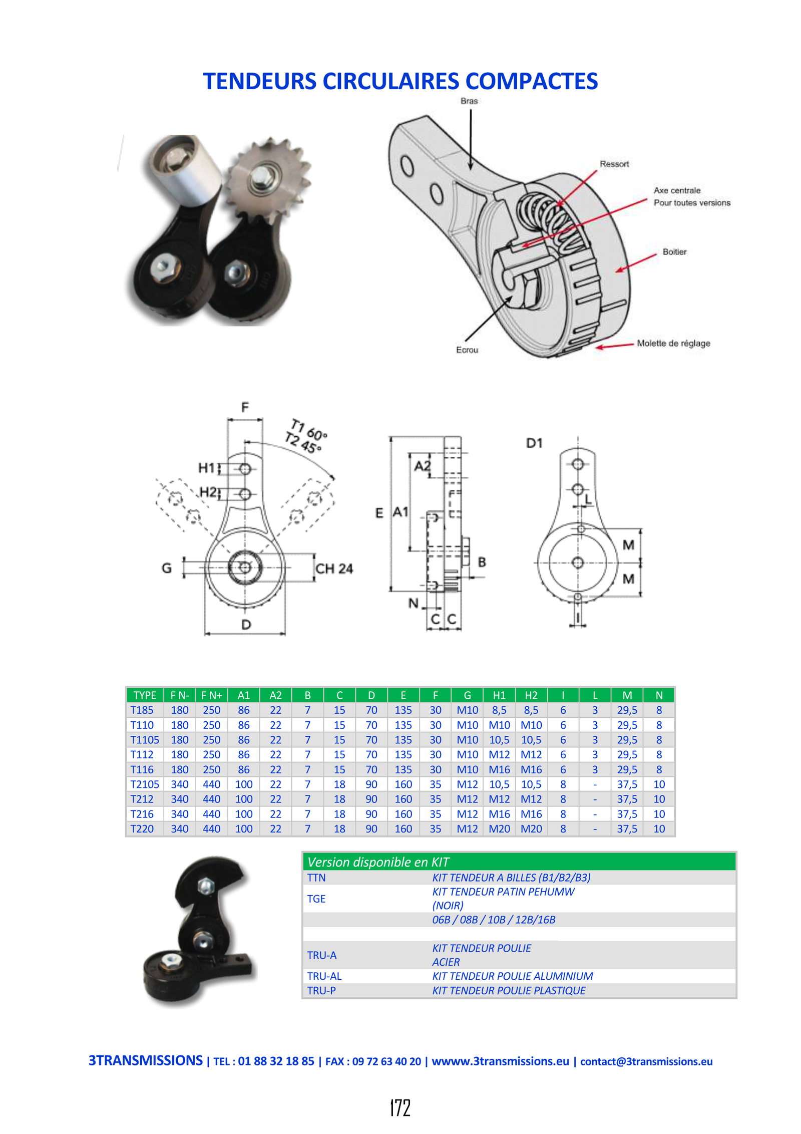 Page172 : Tendeur automatique pour chaine — Glissière / Tendeur