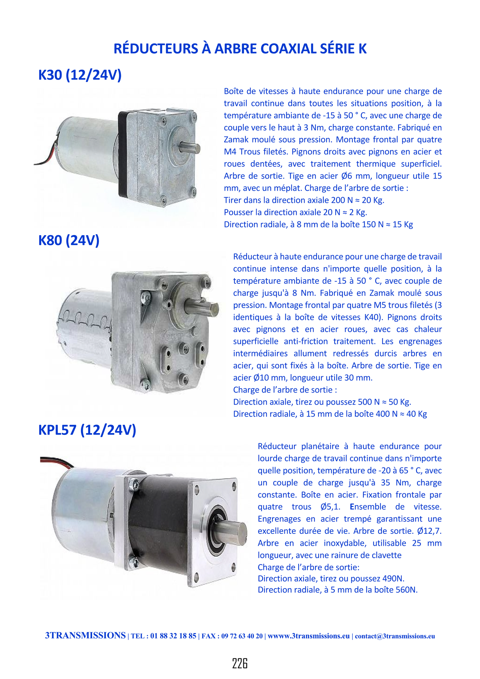 Page226 : Réducteur parallèle 24 volts — Réducteur