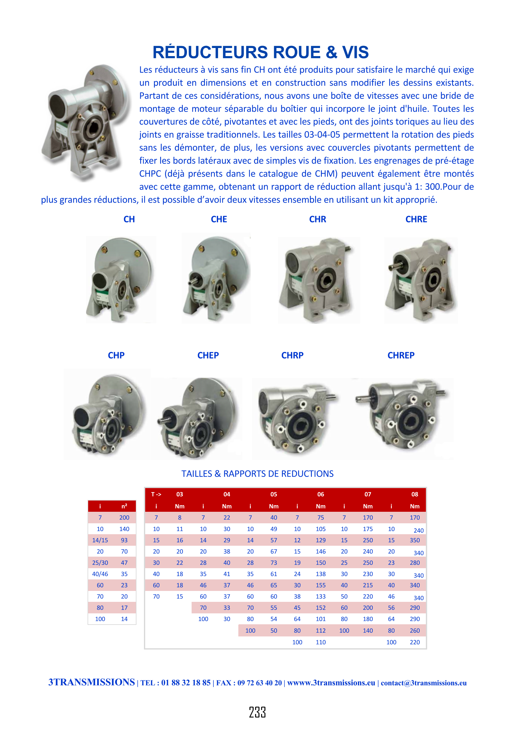 Page233 : Réducteur à roue et vis sans fin — Roue