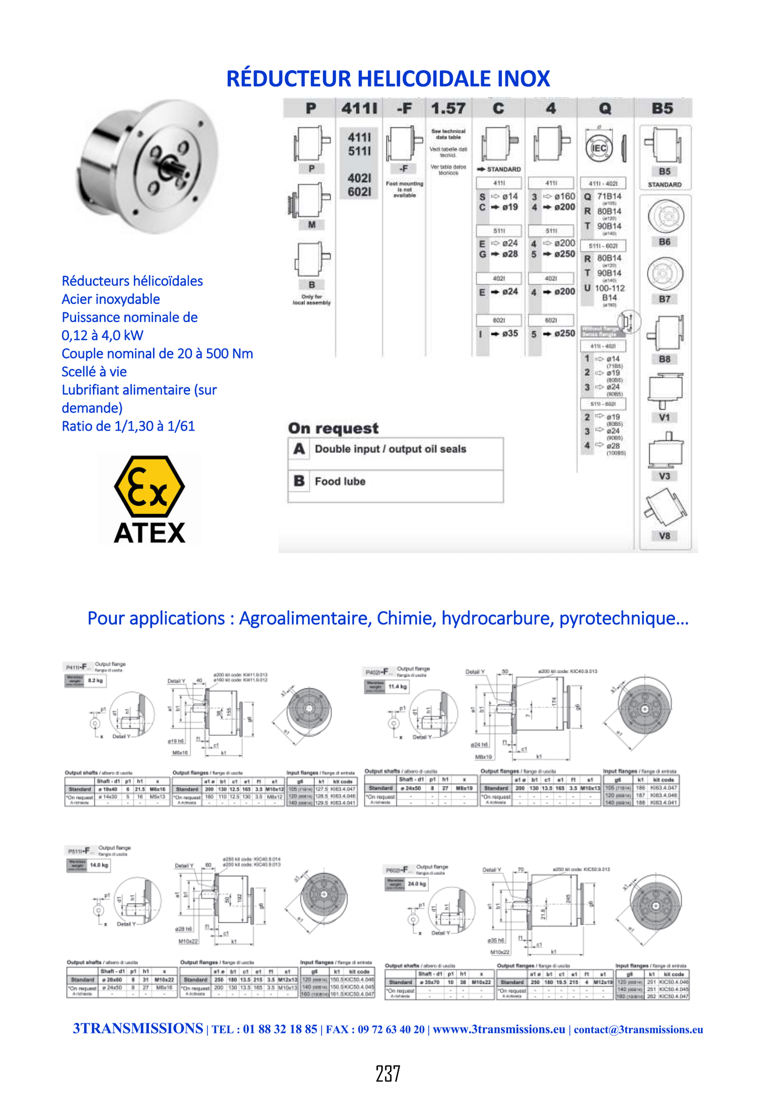 Page237 : Réducteur planétaire inox — Réducteur