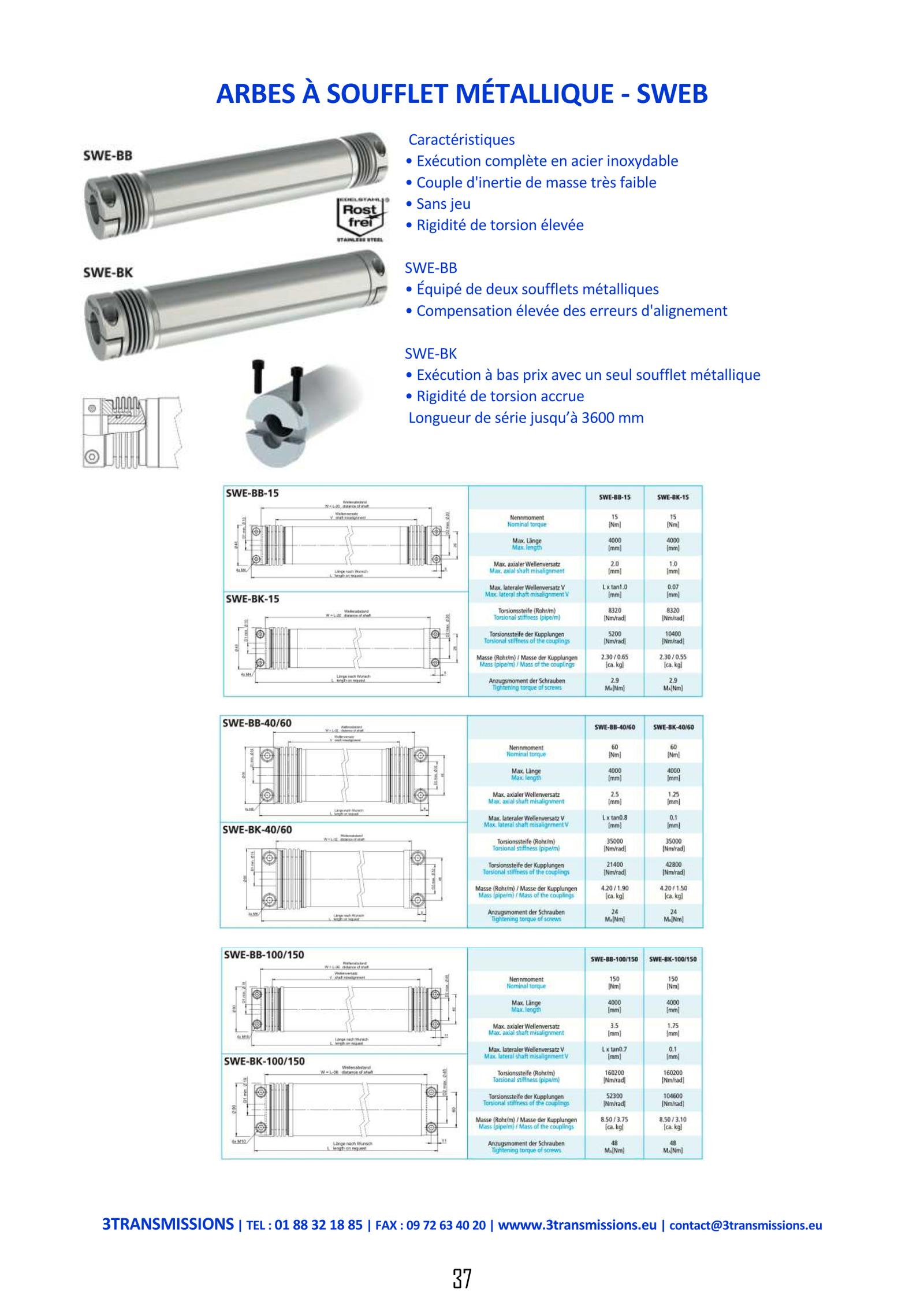 Page37 : Arbre flexible inox — Composant
