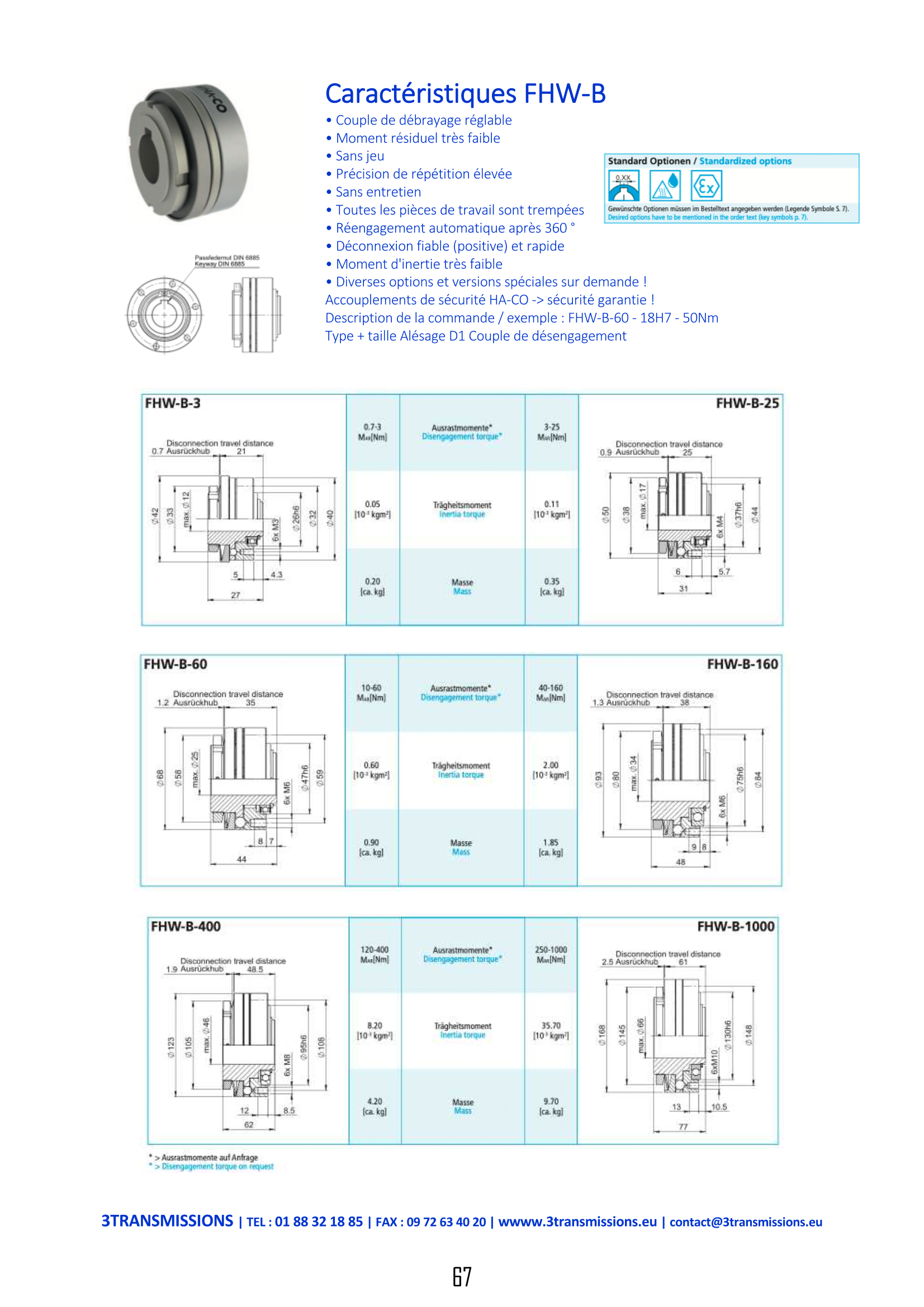 Page67 : Limiteur de Couple à débrayage réglable — Limiteur