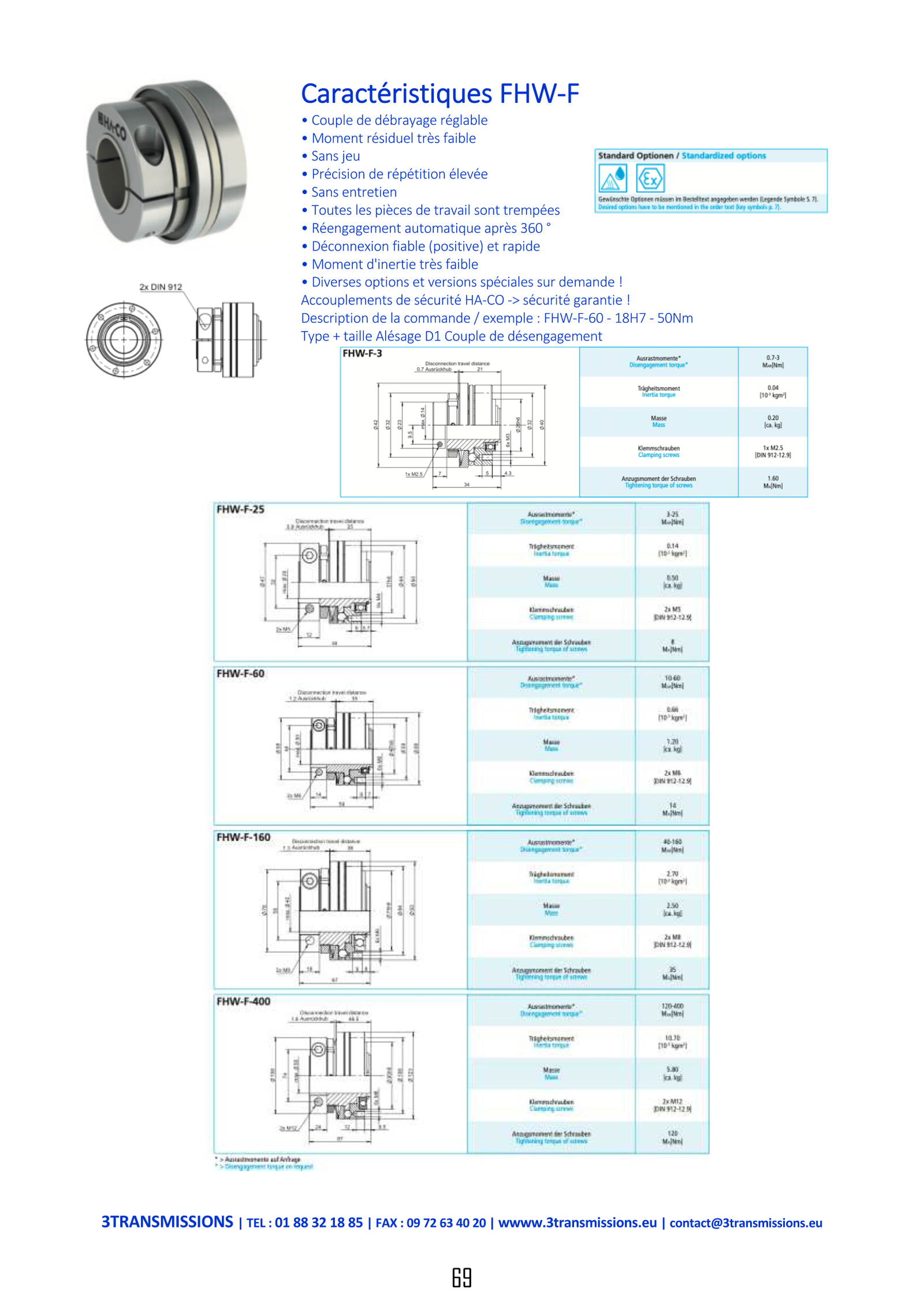Page69 : Limiteur de Couple à réengagement automatique — Limiteur