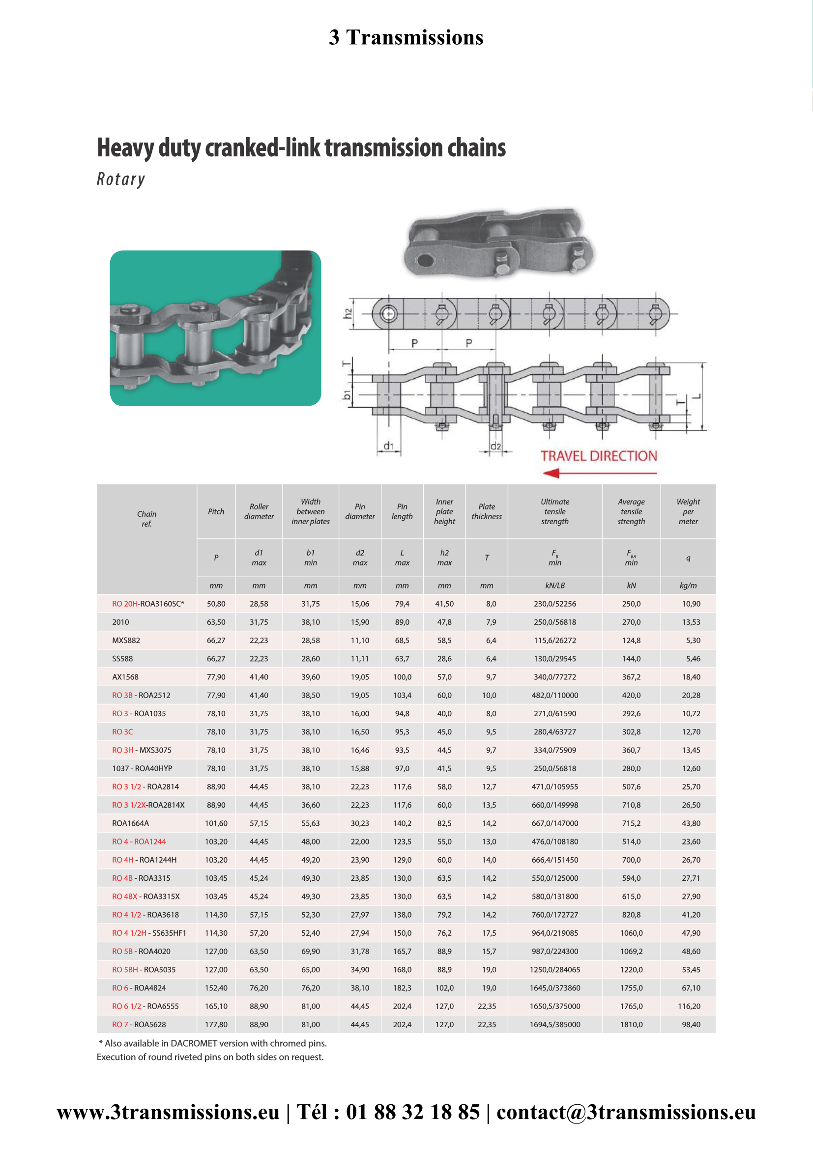 Chaine ROTARY Heavy Duty — Chaîne